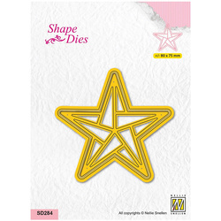 Wykrojnik - Nellie`s - SD284 Stars origami gwiazdka